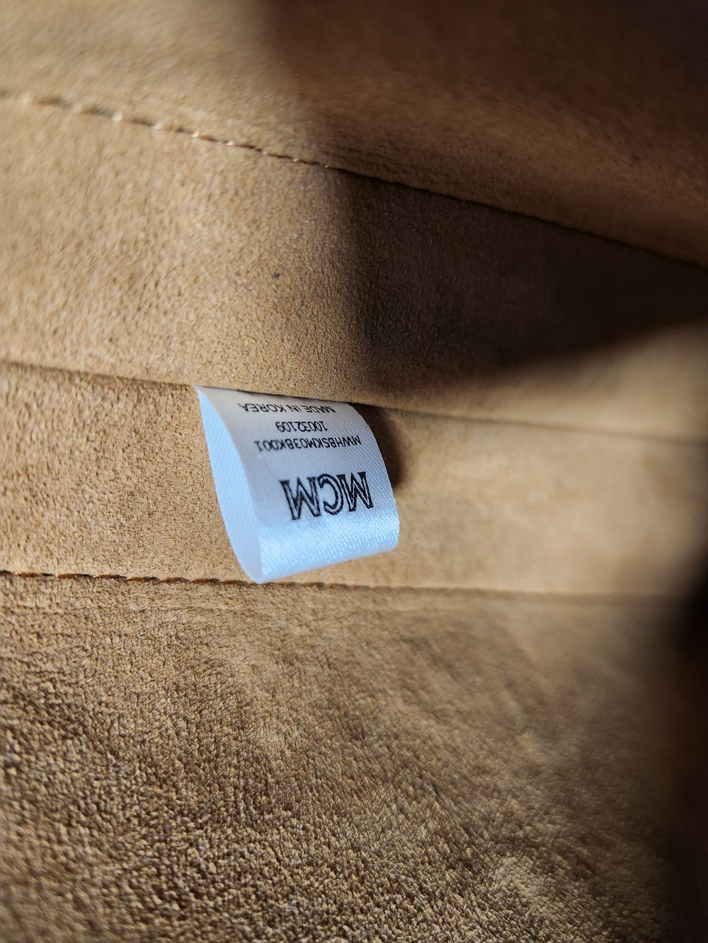 MCM Cognac and Black Logo-Print Interior Panel - Picture 6 of 7